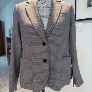 Anne Klein Houndstooth Blazer with Black Buttons